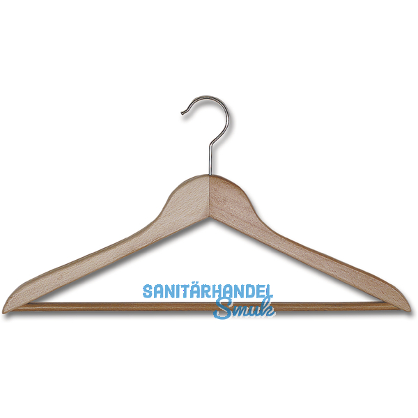 Kleiderbgel Unut 1 drehbar, mit Hosensteg, Buche lackiert