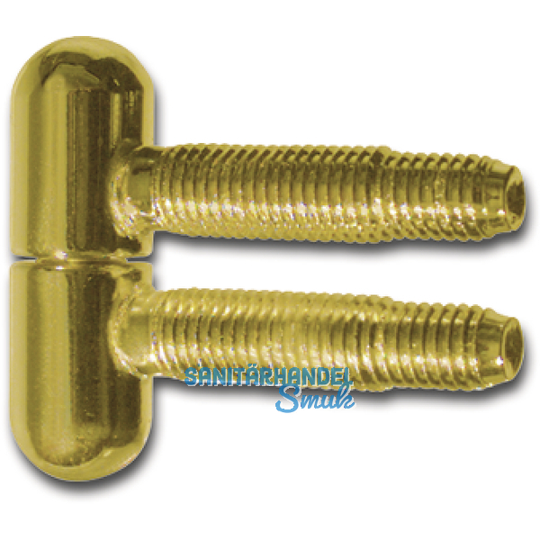 Einbohrband, 13 mm, mit Rundkopf, Stahl vernickelt matt