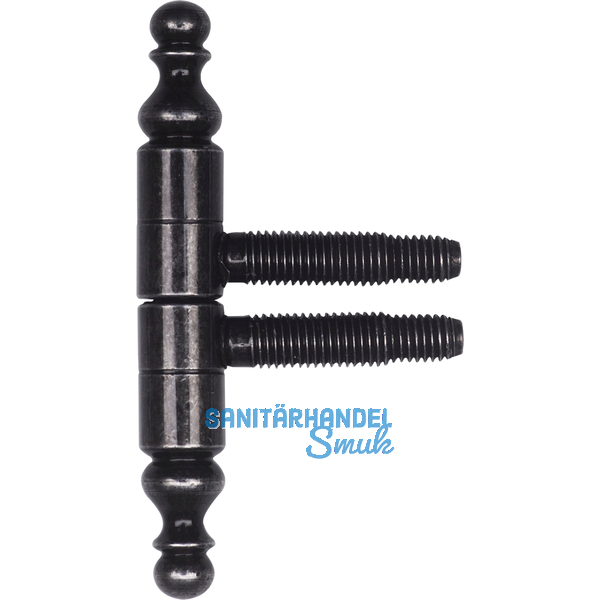 Einbohrband mit Zierkopf, 13 mm, Schwarz-Antik