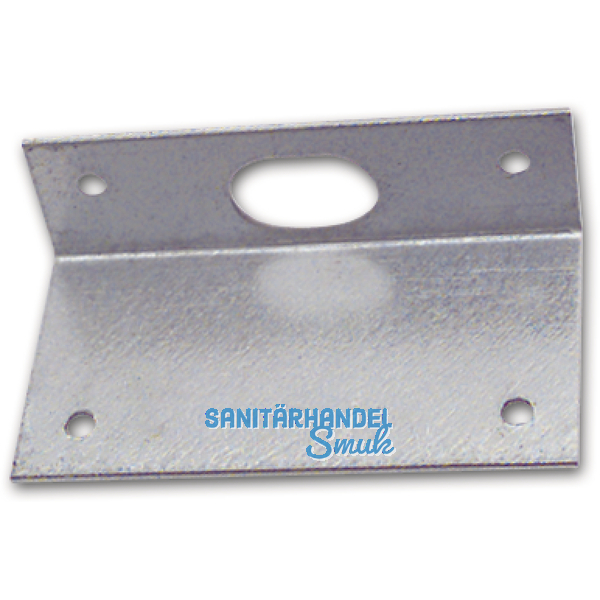 Riegelschlieblech abgewinkelt, mit ovalem Loch, 70 x 40 x 21 mm, Stahl verzinkt