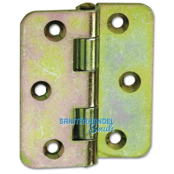 Spezialscharnier 76 x 66 mm, Stahl gelb passiviert