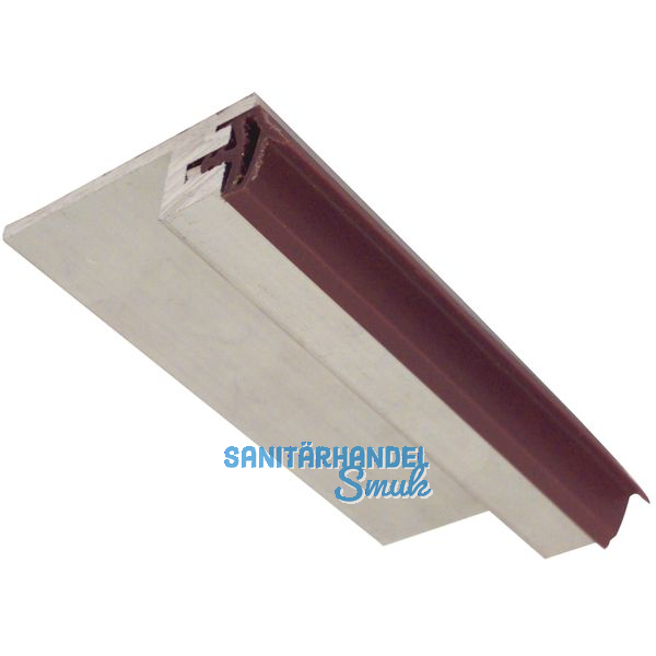 Anschlag- Bodenschiene mit Dichtung, 930 mm, Aluminium/Dichtung beige