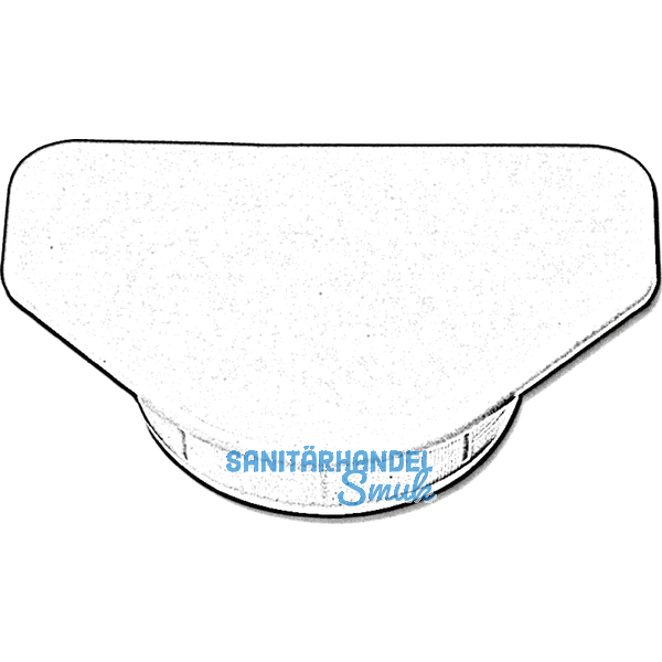 Scharniertopf Abdeckkappe mit Abdeckflche  35 mm, Kunststoff dunkelbraun