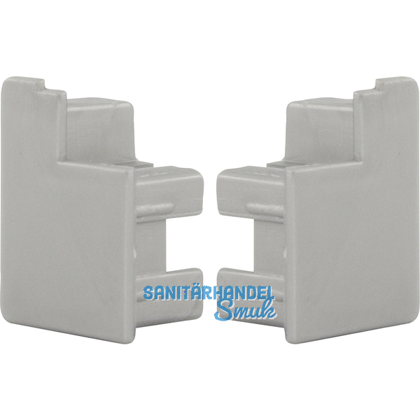 Smart Case Abdeckkappe bei aufgesetzter Montage, Kunststoff silberfarbig