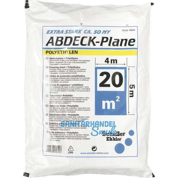 SCHULLER Abdeckplane extrastark Strke 0,05 mm Gre 4 x 5 m