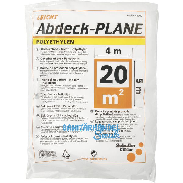 SCHULLER Abdeckplane leicht Strke 0,007 mm Gre 4 x 5 m