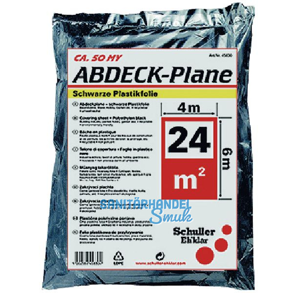 SCHULLER Abdeckplane schwarz Strke 0,0075 mm Gre 4 x 6 m