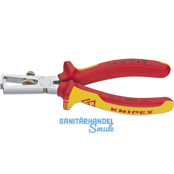 KNIPEX VDE-Abisolierzange mit ffnungsfeder 5-10 mm Lnge 160 mm