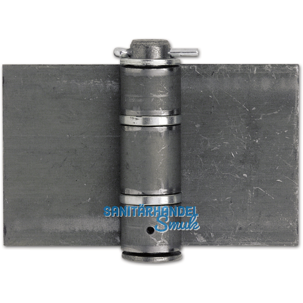 Anschweiband schwer, 160 x 120 x 5 mm, Stahl blank