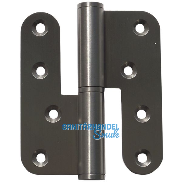 Aufschraubband B 1835 rechts, 100,2 x 86,4 x 3 mm, Edelstahl