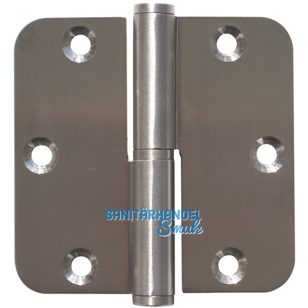 Aufschraubband B 1834 rechts, 80,3 x 82 x 2,5 mm, Edelstahl