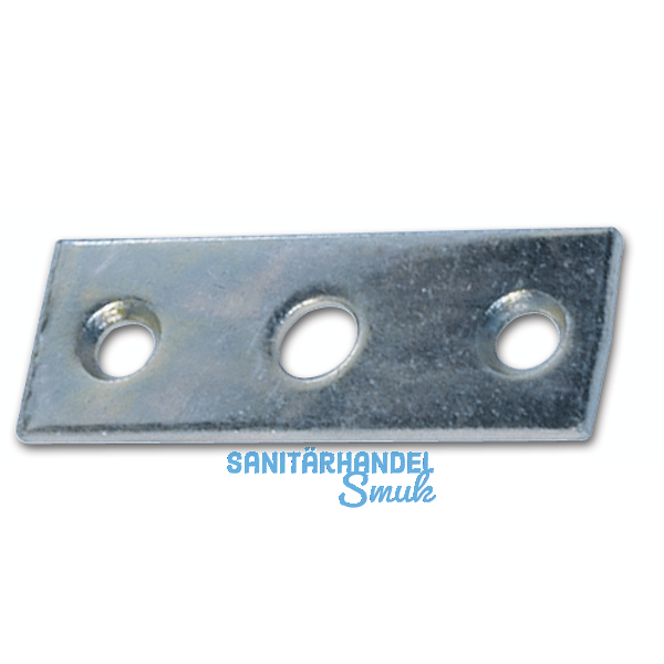 Schlieblech f. Aufspreizstangen, 60 x 22 mm, Loch  8,2 mm, Stahl verzinkt