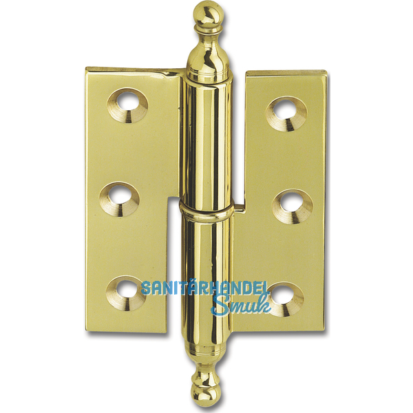 Stil-Mbelband gerade, links, 50x40mm, Messing poliert