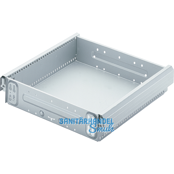 HETTICH SYSTEMA TOP 2000 Stahlschubkasten, EB 392 mm, Alu-Finish
