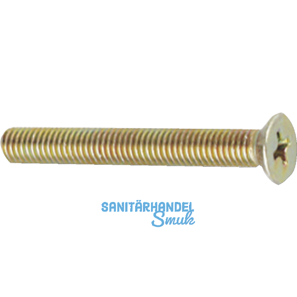 Beschlag-Befestigungsschraube BKS 7660, 50 mm, Stahl gelb passiviert