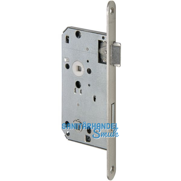 Einstemmschloss WC, rechts, DM 55, Entf. 78 mm, Stahl silber lackiert
