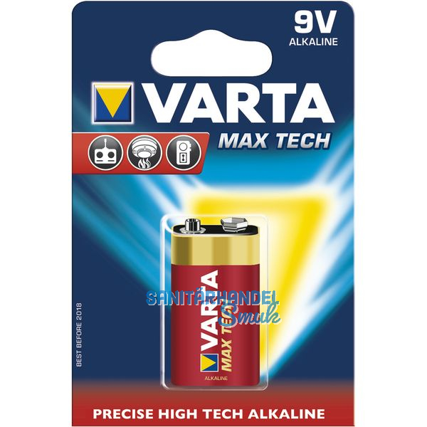 VARTA Batterie Max Tech 9 Volt (1St)