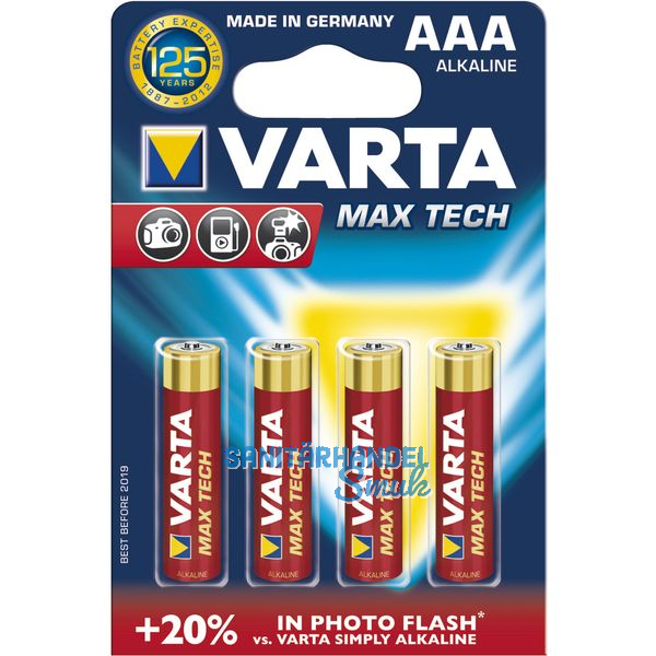 VARTA Batterie Max Tech LR03/AAA 1.5V (4St)