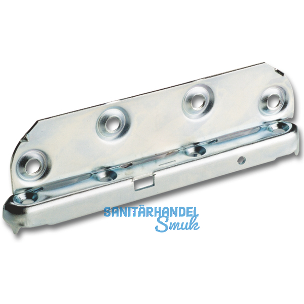 Verbindungsbeschlag mit 3 Haken, Einbauhhe 130, Stahl verzinkt