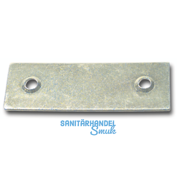 Blindplattl fr Einlegstange, 18 x 53 mm, Stahl verzinkt