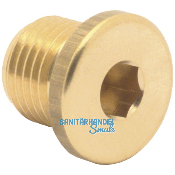 Druckluft Blindstopfen mit AG 3/8\" aus Messing