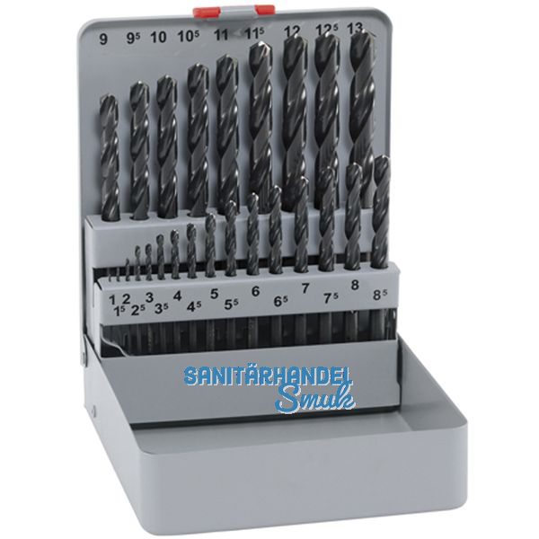 MAYKESTAG Bohrer-Kassette DIN338RN HSS-S Bohrer  1.0-13.0 mm 25-teilig