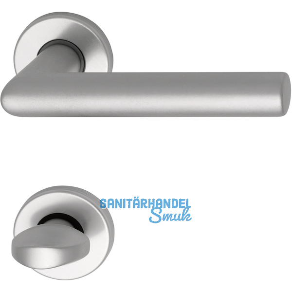 SCH - LINE Drckergt. SCH L - Form - auf Ros. WC, TS38 - 43, silber eloxiert