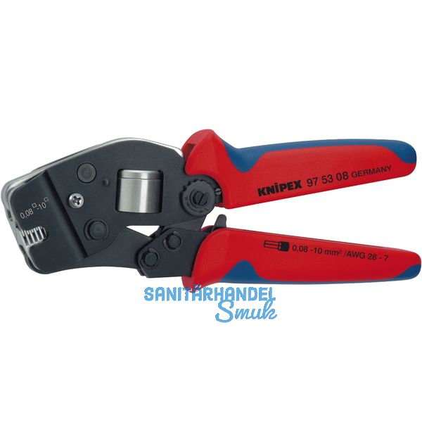 KNIPEX Crimpzange selbsteinstellend AWG 28-7 0.08-10.0 mm Fronteinfhrung