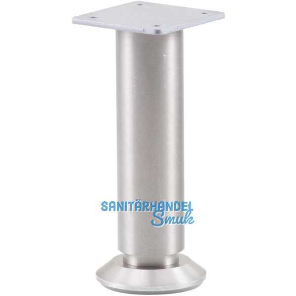 Dekorfu Fu  30 mm, Lnge 160 mm, +10mm, Fussteller,Aluminium Edelstahl Effekt