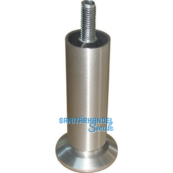 Dekorfu Fu  30 mm, Lnge 100 mm,Aluminium matt geschliffen,klar matt lackiert