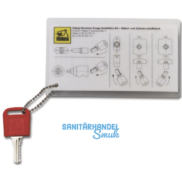 HEKNA Demontageschlssel, Trennen des Zylinder-Wechselkerns vom Zylindergehuse