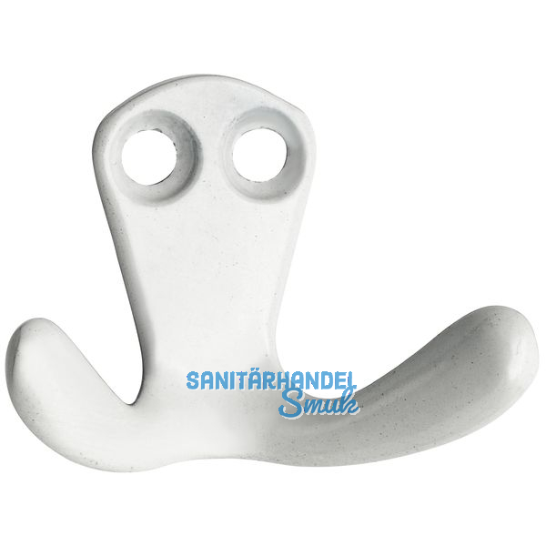 Doppelhakerl Hapi Breite 44 mm, Hhe 33 mm, Aluminium wei beschichtet