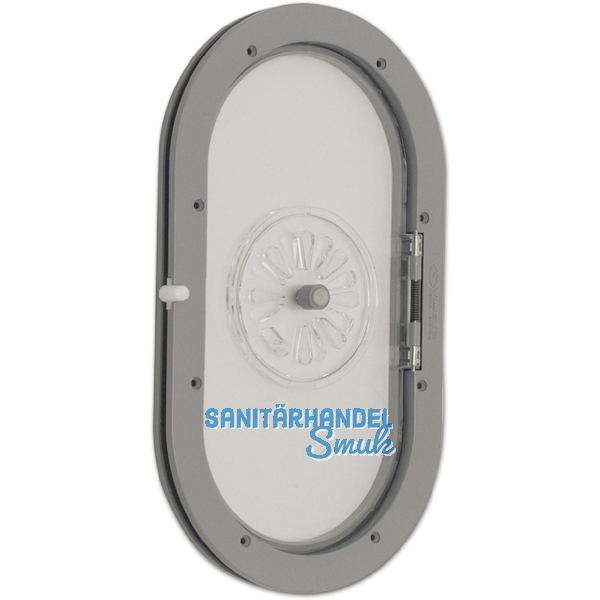 Durchsprecher fr 4 - 6 mm Glasstrke, 170 x 295 mm, Kunststoff hellgrau