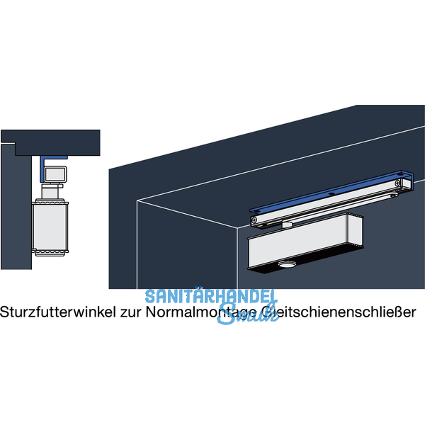 Sturzfutterwinkel fr Gleitschiene B