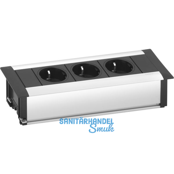 Einbau Steckdosenleiste EVOline Frame Dock Small 3xSchukosteckdose