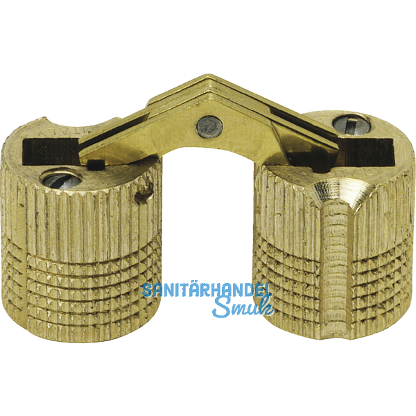 Exakt Einbohr-Scharnier Bohr  12 mm, Holzstrke 17-22 mm, Messing blank