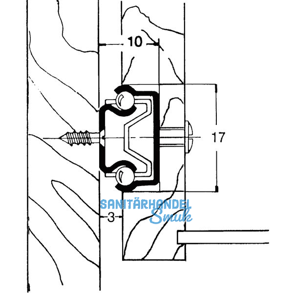 SECOTEC Kugel-Einfachauszug AZ870 17/278 mm verzinkt SB-1