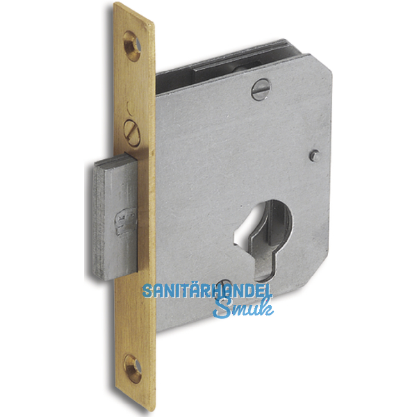 JuNie 2863 Zylinder-Einsteckschloss, Dornma 30 mm, blank, Stulp Messing