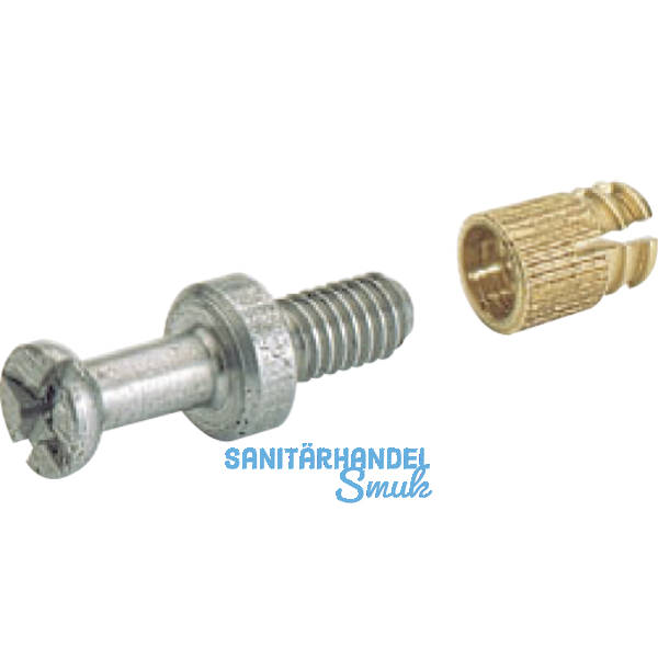 HETTICH VB 18/20/19/21 Einschraubdbel+Messing Spreizmuffe, Spannma 9, Bohr 5