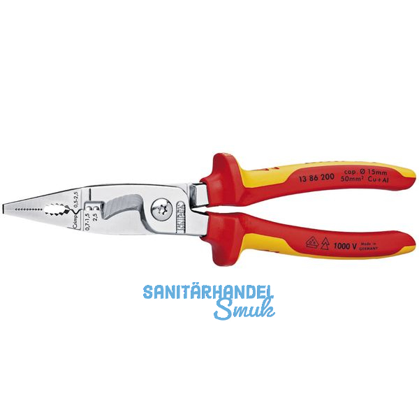 KNIPEX Elektro-Installationszange VDE mit 6 Funktionen Lnge 200 mm