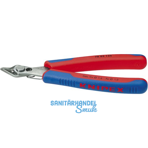 KNIPEX Elektronik-Super-Knips Inox DIN 9654 Form 0 Lnge 125 mm