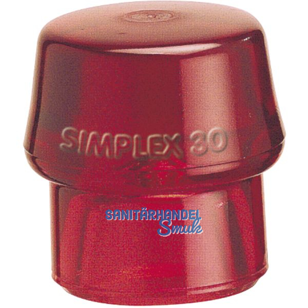 Schonhammer-Einsatz Kopfdurchmesser 60 mm Plastik rot