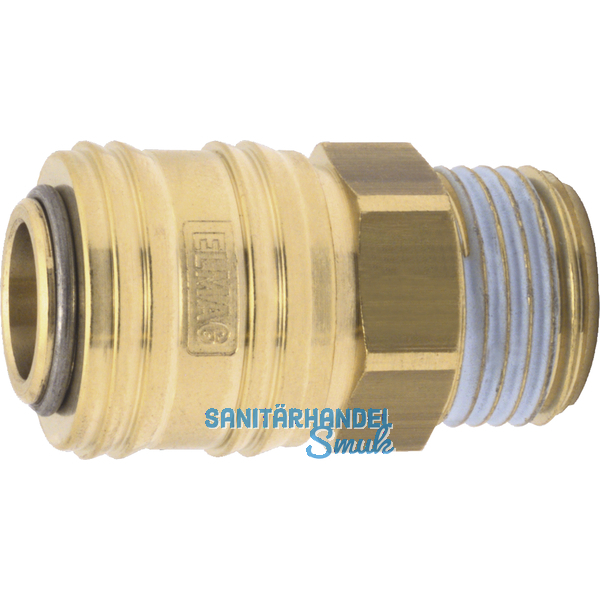 Euro Druckluft Kupplung aus Messing mit Auengewinde 3/8\"