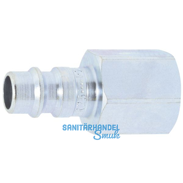 Euro Druckluft Stecknippel aus Stahl mit Innengewinde 3/8\"