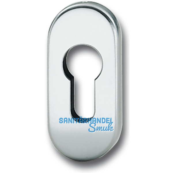 FSB Zylinderrosette PZ, oval, 32, 5 x 70 x 7 mm, Aluminium silber eloxiert