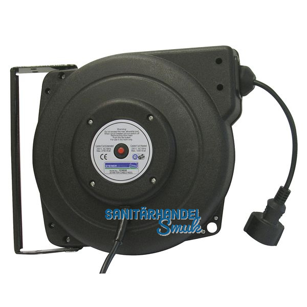 Federzug Kabelaufroller H05VV-F/3 x 1,5 Lnge 20 m IP42