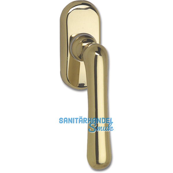 GRUNDMANN Fenstergriff WG ELEGANT - m. Rast., VK 7 x 35 mm, Messing poliert