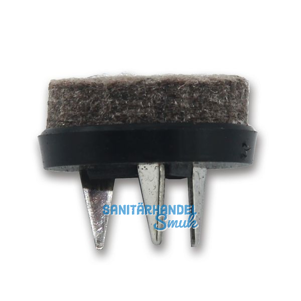 SECOTEC Gleitngel Puntak mit Filz zum Nageln schwarz 25 mm SB-20 BL5