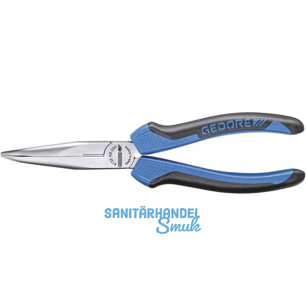 GEDORE Langschnabelzange DIN 5745 gebogen 2K-Griff Lnge 200 mm