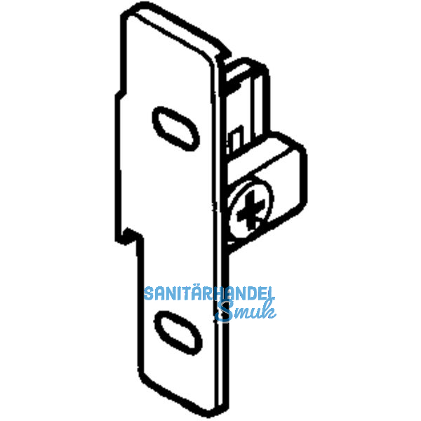 BLUM METABOX Frontbefestigung Zarge N, Schraubversion, rechts, Zink vernickelt